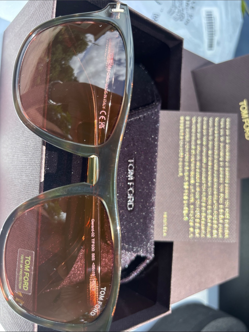 NEW with box authentic square frame Tom Ford Gerard-02 TF 930 56-19-145 - Picture 2 of 13